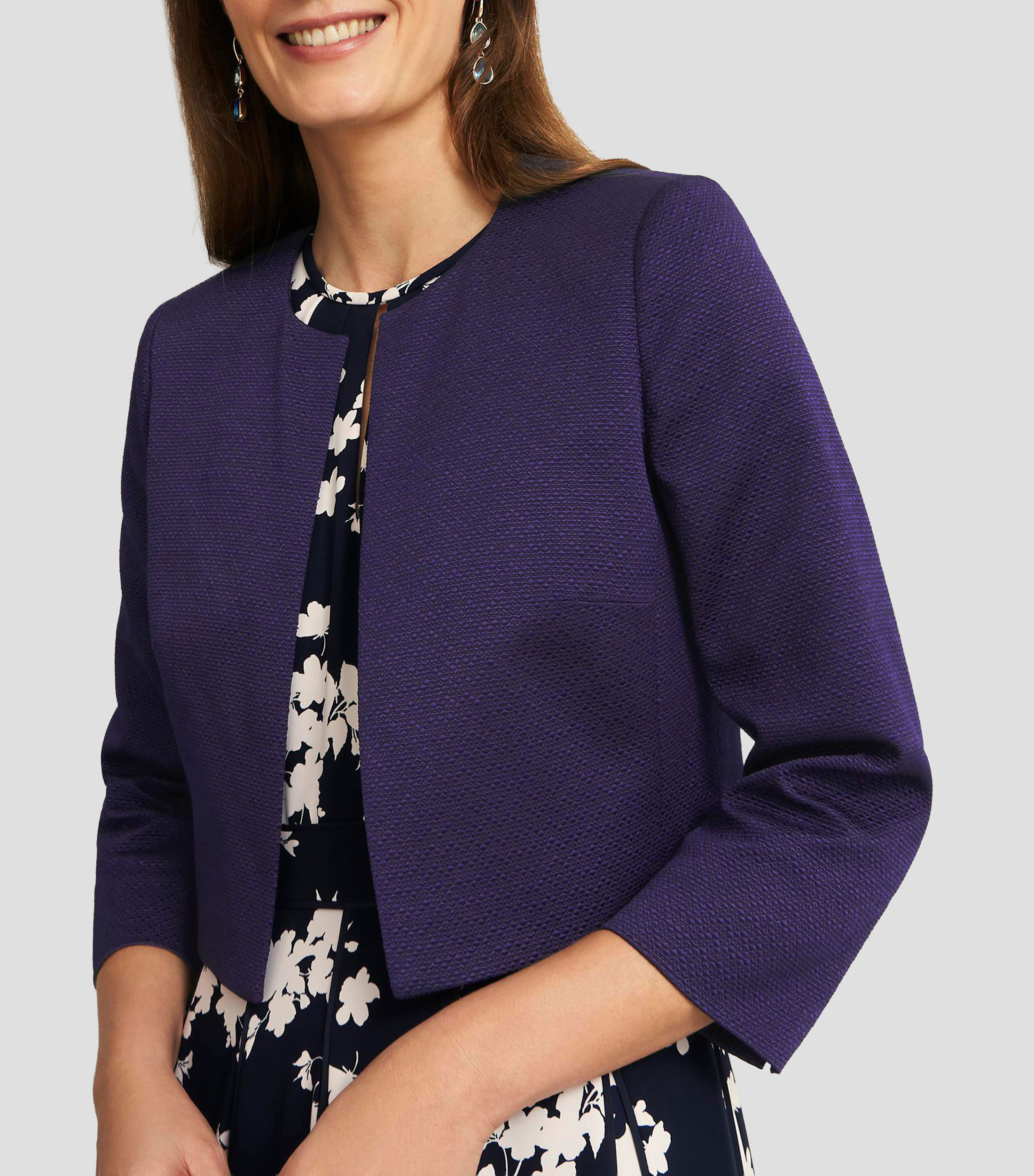 Saco con microdiseños Mujer
